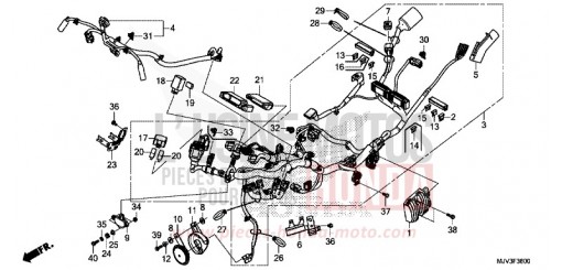 FAISCEAU DES FILS CBR500RAF de 2015